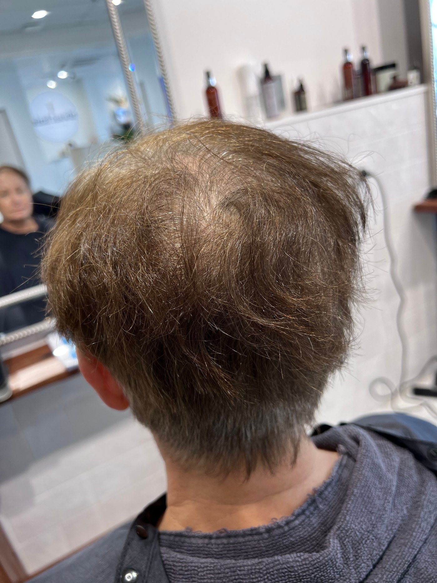 Hair before BR Soul Botox smoothing treatment, second angle